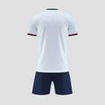 thumbnail image 4 of CYRBOKO Boy's Athletic Outfit Sets, Elastic Waist Quick-dry Short Sleeve Crewneck Sports T-Shirt with Shorts White Size 8-9 T, 4 of 4