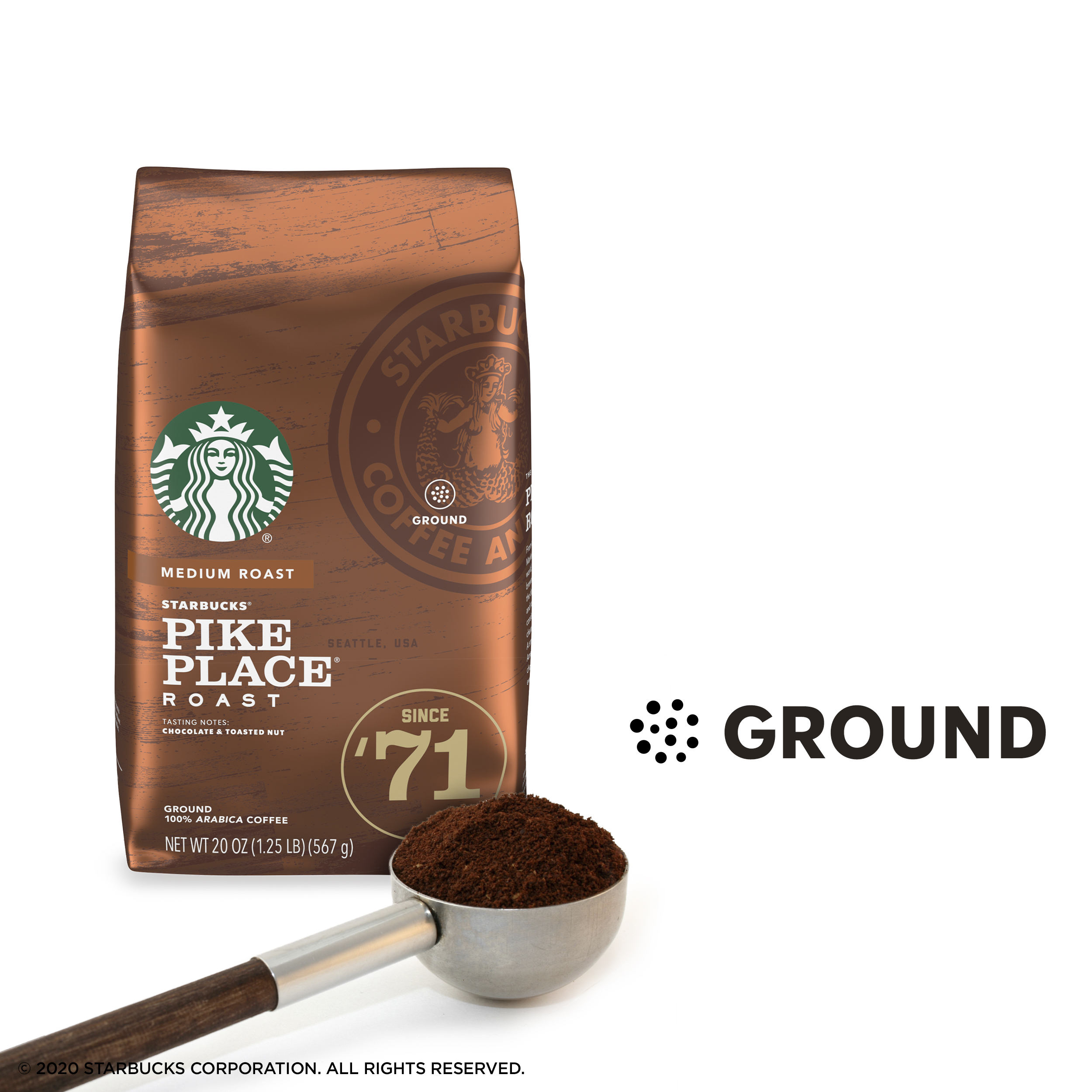 Starbucks Medium Roast Ground Coffee — Pike Place Roast — 100% Arabica — 1 bag (20 oz.) - image 3 of 6