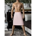 thumbnail image 3 of Men's Sleepwear Bottoms, Side-Slit Robe Pants No-Hassle, No-Stripping Robe Pants Breathable Wrap Skirt Soft Towel Skirt, 3 of 6