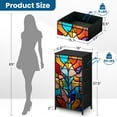 thumbnail image 3 of Dresser for Bedroom with 4 Storage Drawers Decorative Artistic Stained Glass Mosaic Lamp Dressers Chest of Drawers Steel Framed Fabric Closet Organizers for Entryway, 3 of 7