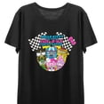 thumbnail image 2 of Tokyo Speed Sanrio Anime Characters Group Juniors Black Graphic Print Tee Shirt Dress-S, 2 of 2