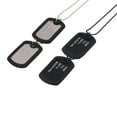 icolorfuled Military Dog Tag Personalized ID Tag Necklace Complete with Chains and Silencers