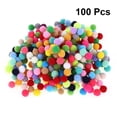 thumbnail image 3 of 100 piezas de pompones coloridos hechos a mano para bricolaje, bolas de pompón para jardín de infantes, bolas mullidas (3 cm, colores surtidos), 3 of 5