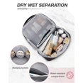 thumbnail image 3 of Travel Toiletry Bag for Women, Extra Large Opening Bag, Water-resistant travel essentials, Double-way Zippers Cosmetic Makeup Bag with Carry Handle, 3 of 4