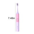 thumbnail image 3 of Dengmore Electric Toothbrush with 2 Brush Heads, Low Noise, Soft Bristles, Smart Timer Portable Electric Toothbrush IPX7 Waterproof Rechargeable Toothbrush for Adults, 3 of 7