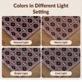 thumbnail image 7 of Design&I 6'x9' Washable Area Rug Oversized Skid-Resistant Grid Cottagecore Cameo Motifs Delicate Ribbon Scattered Pink Coquette Refined for Living Room, Family Indoor, 7 of 7