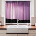 thumbnail image 2 of Ambesonne Purple Storm Kitchen Curtains, Lightning Photo Print, 55"x39", Pale Lilac and Eggplant, 2 of 3