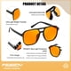 thumbnail image 5 of Gafas de luz azul FEISEDY G2835 con lente ámbar para computadora, 5 of 9