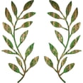 thumbnail image 1 of 2 uds decoración de pared Metal hoja de árbol entrada estilo moderno vid rama de olivo arte de pared, 1 of 6