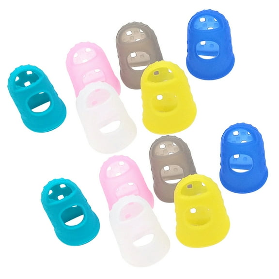 Raindrops Silicone Guitar Fingertip Protectors for Comfortable Practice Assorted Color 25 Pieces