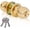 Gold, variant on High-Security Stainless Steel Round Ball Door Handle - with Lock and Key, Suitable for Entrance, Front Door, and Bedroom(Gold)