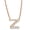 Rose Gold, variant on Initial Letter Z Necklace, Moissanite, 925 Sterling Silver, Sterling Silver