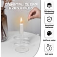 thumbnail image 4 of ABCISI Clear Taper Candle Holders, Glass Candle Stick Holder Modern Candle Holders for Tapered Candlesticks Wedding Reception Centerpieces Christmas（Transparent）, 4 of 7