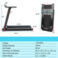 thumbnail image 2 of Gymax Electric Folding Treadmill Portable Cardio Running Machine w/ APP Control Red, 2 of 10