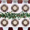 thumbnail image 5 of 15 Inch Round Grid Plate Mats Heat Non-Slip Resistant PVC Placemats for Kitchen Dining Table Decor Retro Style Shape Pattern 6PCS, 5 of 5