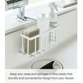 thumbnail image 2 of Yamazaki Home  Faucet-Hanging Sponge Caddy, Steel - L 7.3 x W 8 x H 5.5 inches White, 2 of 7