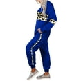 thumbnail image 6 of 2 Piece Outfits for Women Leopard Patchwork Lounge Sets - Pullover Long Sleeve Tops Jogger Pants Matching Sweatsuits, 6 of 6