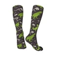 thumbnail image 4 of Fotbe Dinosaur Skeleton print Women's Men's Novelty Crew Socks Cotton Socks Knee High Socks for Walking,Running,Nurses,Pregnancy, 4 of 9
