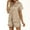 Beige, variant on Xixinqiwan Pajama Set for Women,Womens Modal Cotton Comfy Pajamas Set 2 Piece Sleepwear Short Sleeve Button Down Shirt Shorts Set