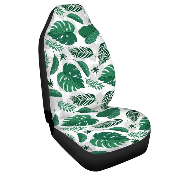 Uourmeti Car Seat Cover Skin Friendly Polyester, Compatible with Car Interior, Fit for Truck Vehicle, Leaves