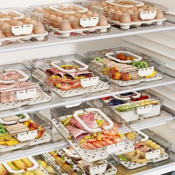 Contenedor de almacenamiento de especias de cocina de plástico | Caja organizadora transparente y hermética grado alimenticio | Sello a prueba de fugas | Portador de condimentos multiusos