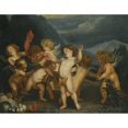 thumbnail image 3 of After Sir Anthony van Dyck 24x20 Black Modern Framed Museum Art Print Titled - Putti in a Landscape, 3 of 5