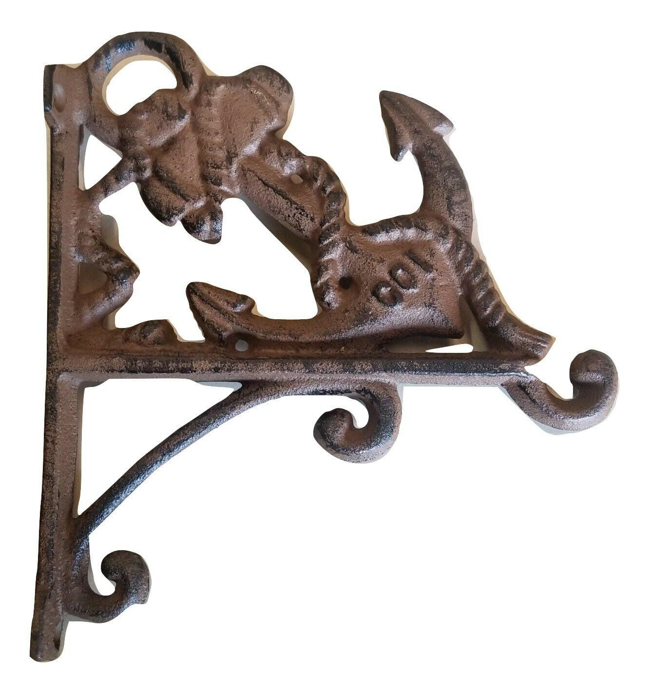 Rustic Style Cast Iron Butterfly Plant Hanger Hook Patio Fence Wall Mount 