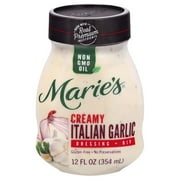 Marie's Creamy Italian Garlic Dressing Dip 12 Fl Oz Jar