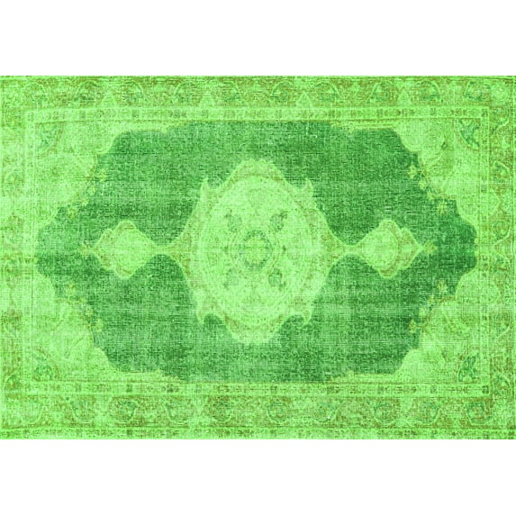 Ahgly Company Indoor Rectangle Persian Green Traditional Area Rugs, 4' x 6'