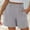 Gray, variant on Jacenvly New Pants for Women Solid Cotton and Linen Summer Loose and Casual Comfortable Elastic Waist Wide Leg Pants Straight Leg Shorts Breathable Fashion Women'S Plus Summer Shorts Army Green