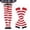 A-Watermelon Red82, variant on Yuanlong Women's Thigh-High Socks Solid Color Knit Socks With Hand Covers Stretchy Holiday Hosiery