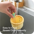 thumbnail image 6 of Cactus Kitchen Sink Drain Strainer – Press to Dump Waste Collector, Fun Sink Accessory for Home & Bathroom (Yellow,1PC), 6 of 7