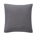 thumbnail image 2 of My Texas House Lantana Tufted Cotton Square Decorative Pillow Cover, 20" X 20", Gray, 2 of 5