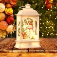 thumbnail image 4 of Lámpara LED de linterna de Navidad Vintage Snowman Night ntern Adornos navideños de escritorio, luces de hadas intermitentes colgantes retro CUTICAT Luz de linterna, 4 of 8