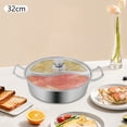 thumbnail image 3 of 5L Double-Flavor  Hot Pot with Divider Hot Pot with Clear Lid for Homes, Restaurants, Family Gatherings, 3 of 19