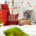 thumbnail image 2 of Sm:)e Buffalo Plaid Eucalyptus America Star 4th of July Throw Pillow Cover 18x18 Inch Set of 4, Polyester Patriotic Outdoor Pillow Case for Sofa Couch, Red, 2 of 6