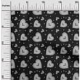 thumbnail image 2 of oneOone Polyester Spandex Gray Fabric Valentine Heart Dress Material Fabric Print Fabric By The Yard 56 Inch Wide, 2 of 4