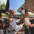thumbnail image 3 of Car Air Freshener with premium leather sun visor clip, North American Aspen wood fragrance diffuser, refillable solid wood odor eliminator, suitable for vehicle cabins, trucks, and, no liquid, no mes, 3 of 5