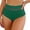 A-Army Green22, variant on Women's Bikini Swimsuits Bottom Sexy Mesh Sheer High Waisted Tummy Control Ruched Full Coverage Swim Briefs Comfy Beachwear