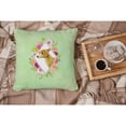 thumbnail image 4 of Italian Greyhound Green Flowers Fabric Decorative Pillow, 4 of 4