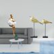 thumbnail image 2 of Figuras estéticas de resina de una niña y un pájaro moderno de madera. Escultura de arte abstracto creativo para la decoración de la oficina, el dormi, 2 of 8