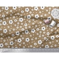 thumbnail image 3 of Soimoi Brown Cotton Duck Fabric Artistic Floral Printed Craft Fabric by the Yard 42 Inch Wide, 3 of 3