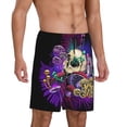 thumbnail image 3 of Rocae Mushrooms and Skull for Men's Soft Sleep Pajama Shorts, Waistband and Pockets, 3 of 9