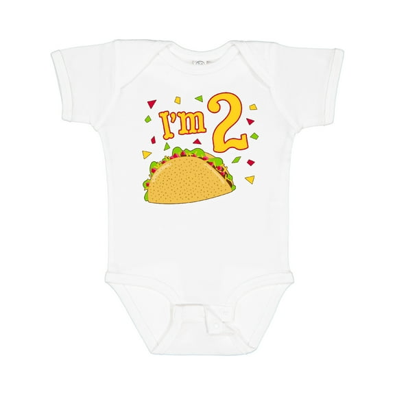 Inktastic Im Two- taco birthday party Boys or Girls Baby Bodysuit
