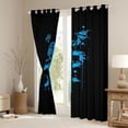 thumbnail image 3 of Feelyou Blue Watercolor Dragon Curtains Pack of 2 (42x84 Each), Splash Graffiti Animal Curtains Blackout, Teens Kids Boys Girls Bedroom Curtains, Window Curtains Bedroom Decor, 3 of 6