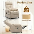 thumbnail image 6 of Korser Power Small Recliner Chair for Small Spaces with Wheels and USB Ports for Living Room,Khaki, 6 of 8
