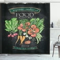 thumbnail image 1 of Ambesonne Vegetable Shower Curtain, Chalkboard Food Veggies, 69"Wx84"L, Multicolor, 1 of 3