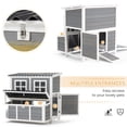 thumbnail image 5 of AECOJOY 40'' Large Wooden Chicken Coop with 3 Nesting Boxes, Outdoor Hen House Cage with Ramp and Removable Gray, 5 of 9