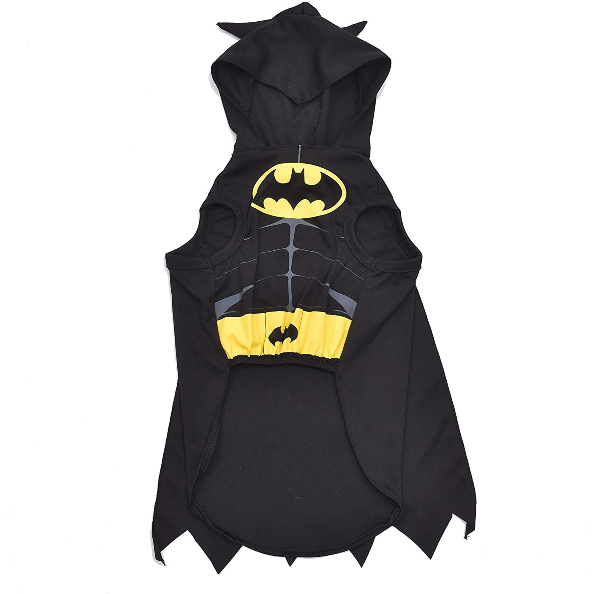 FFIY Batman Dog Costume Black Soft and Comfortable Hooded Superhero Costume for All Sized Dogs Black Dog Halloween Costumes for Dogs and Dog Breeds X Large Pack of 1 Walmart