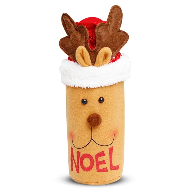 Bewildely Funda decorativa para botellas de vino de Navidad, bolsa de champán, media para el hogar, de cena, fiesta, Bar, decoración, Feliz Año Kits de decoración para fiestas No.02 Bewildely HA009980-02